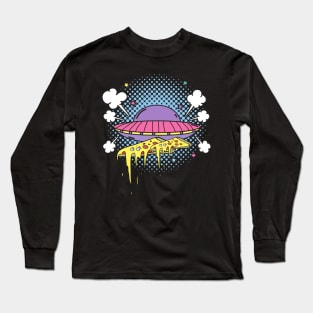 Alien Pizza Eating Long Sleeve T-Shirt